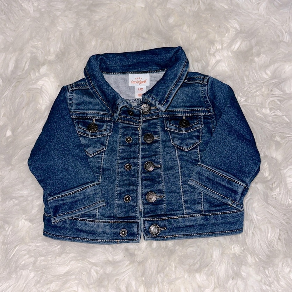 Infant baby blue jean jacket